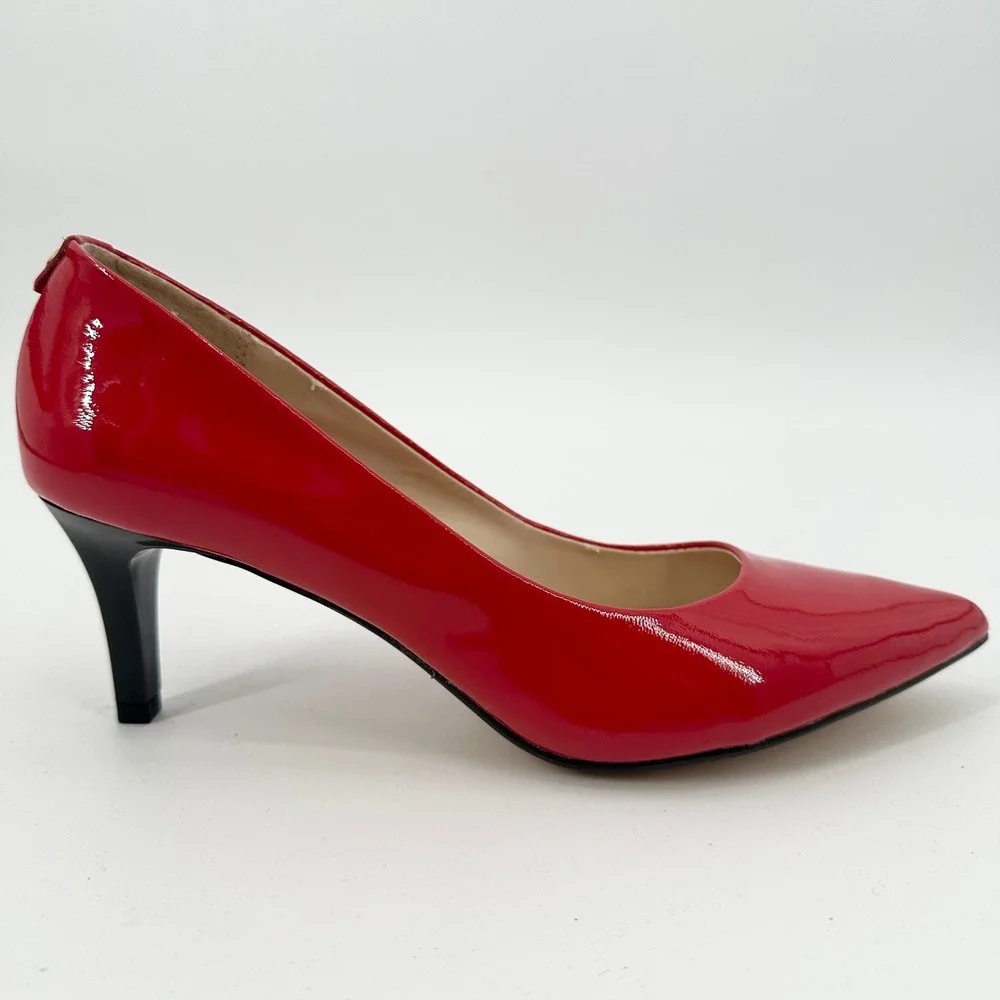 Monet red patent